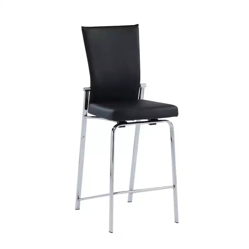 Chintaly Contemporary Motion Back Counter Stool with Chrome Frame