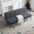 MAYEERTY 63.39 Futon Sofa Bed - 5-Position Adjustable Backrest, Full Iron Frame, Polyester Upholstery