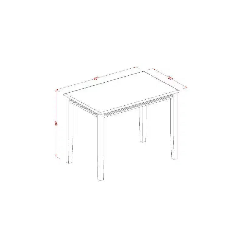 Set da pranzo da 5 pezzi in mogano altezza bancone (2 posti)