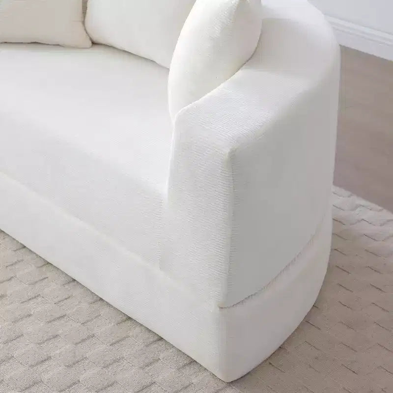 Beige / Nero / Grigio / Verde / Arancione / Giallo – Divano letto convertibile in velluto a coste con cuscini, 2 posti