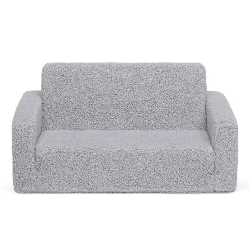 Divano e lettino convertibile estraibile per bambini Panna/Grigio/Rosa, 3 posti a sedere