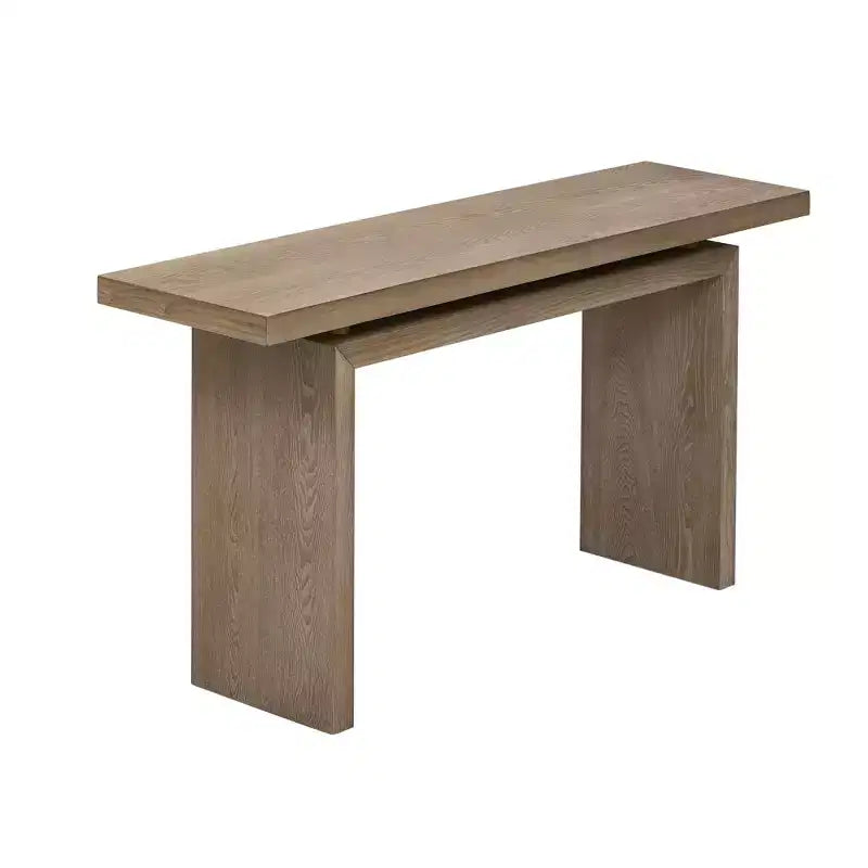 Console con piano sospeso nero/naturale, impiallacciatura in frassino sottile, 1 pezzo