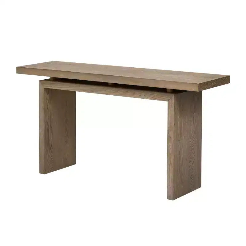 Console con piano sospeso nero/naturale, impiallacciatura in frassino sottile, 1 pezzo