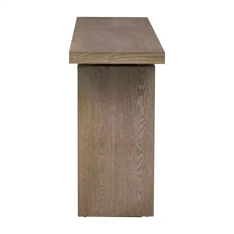 Console con piano sospeso nero/naturale, impiallacciatura in frassino sottile, 1 pezzo