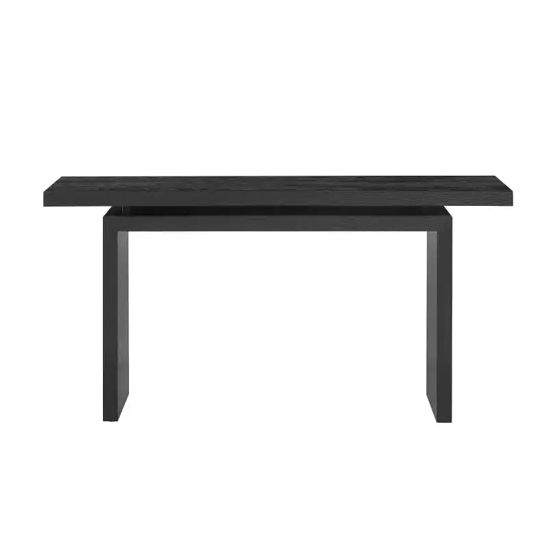 Console con piano sospeso nero/naturale, impiallacciatura in frassino sottile, 1 pezzo