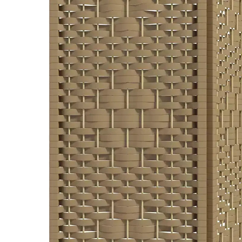 Nero / Marrone / Grigio scuro / Legno naturale / Bianco – Divisorio pieghevole a 6 pannelli intrecciato, Schermo per la privacy per 1 persona