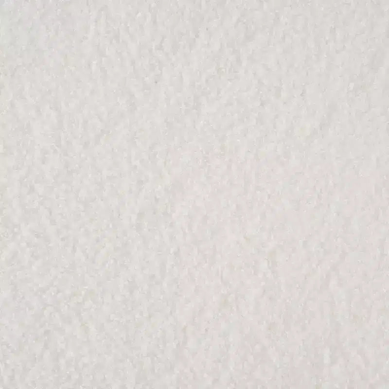 Divanetto curvo in velluto Teddy grigio/bianco, 2 posti