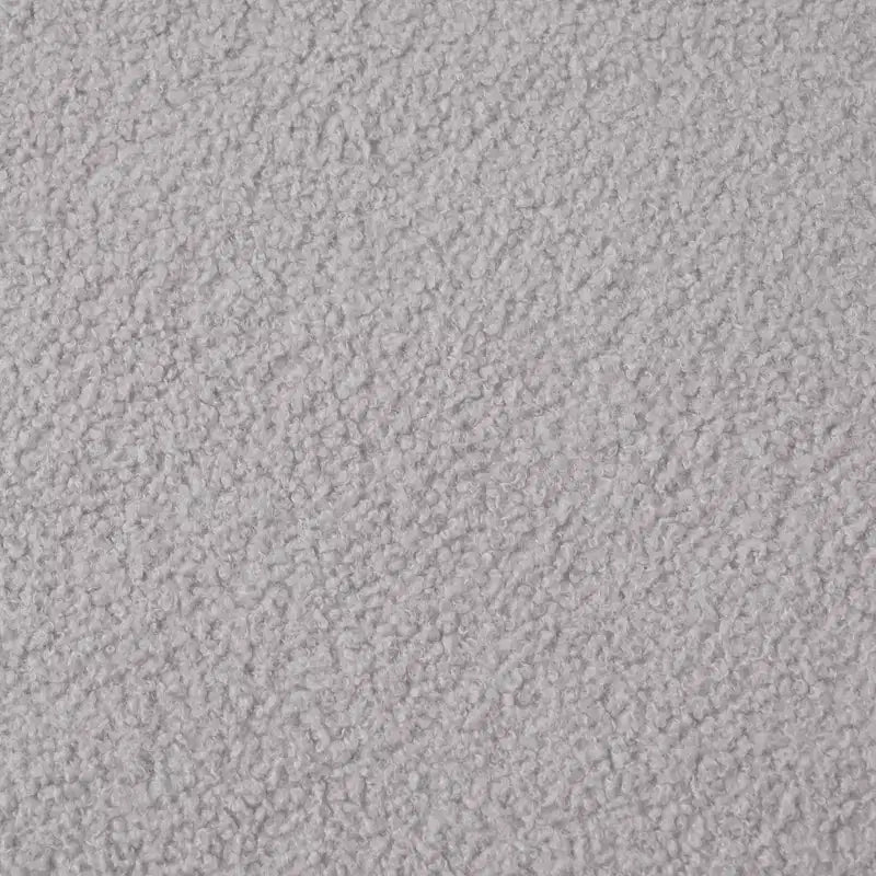 Divanetto curvo in velluto Teddy grigio/bianco, 2 posti