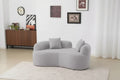 EHMKNP 66.93Modern Upholstered Teddy Velvet Curved Loveseat Sofa for Small Spaces & Apartments, No Assembly Required