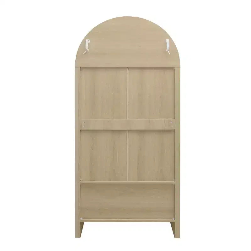 Mobile contenitore ad arco bianco/naturale con ante in acrilico, 3 stili, montaggio per 1 persona